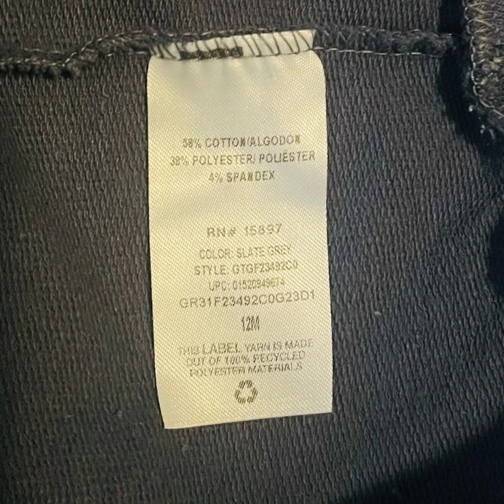Garanimals French Terry graphic sweatshirt top slate gray Girls 12 Months